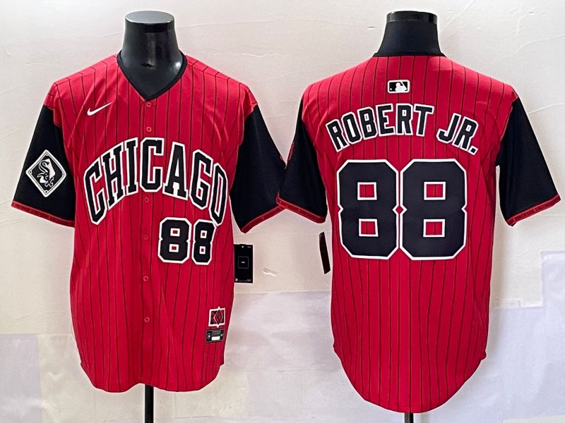 Men 2025 Chicago White Sox #88 Robert jr Red Joint Name Nike MLB Jersey style 94->los angeles dodgers->MLB Jersey